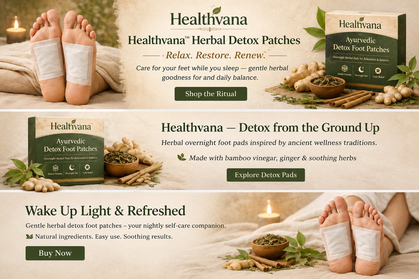 Healthvana Detox Patches (BUY 10 GET 20 FREE Pack of 30)