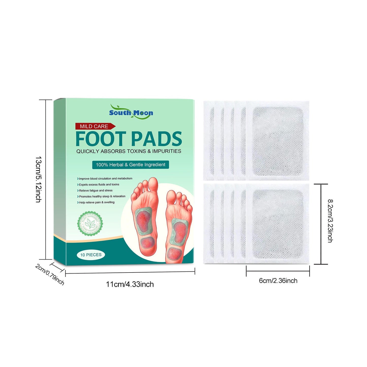 🌿100% Herbal & Gentle Detox Foot Pad🦶🌿 (Buy 10 Get 20 Free🎁Pack of 30) 🌱
