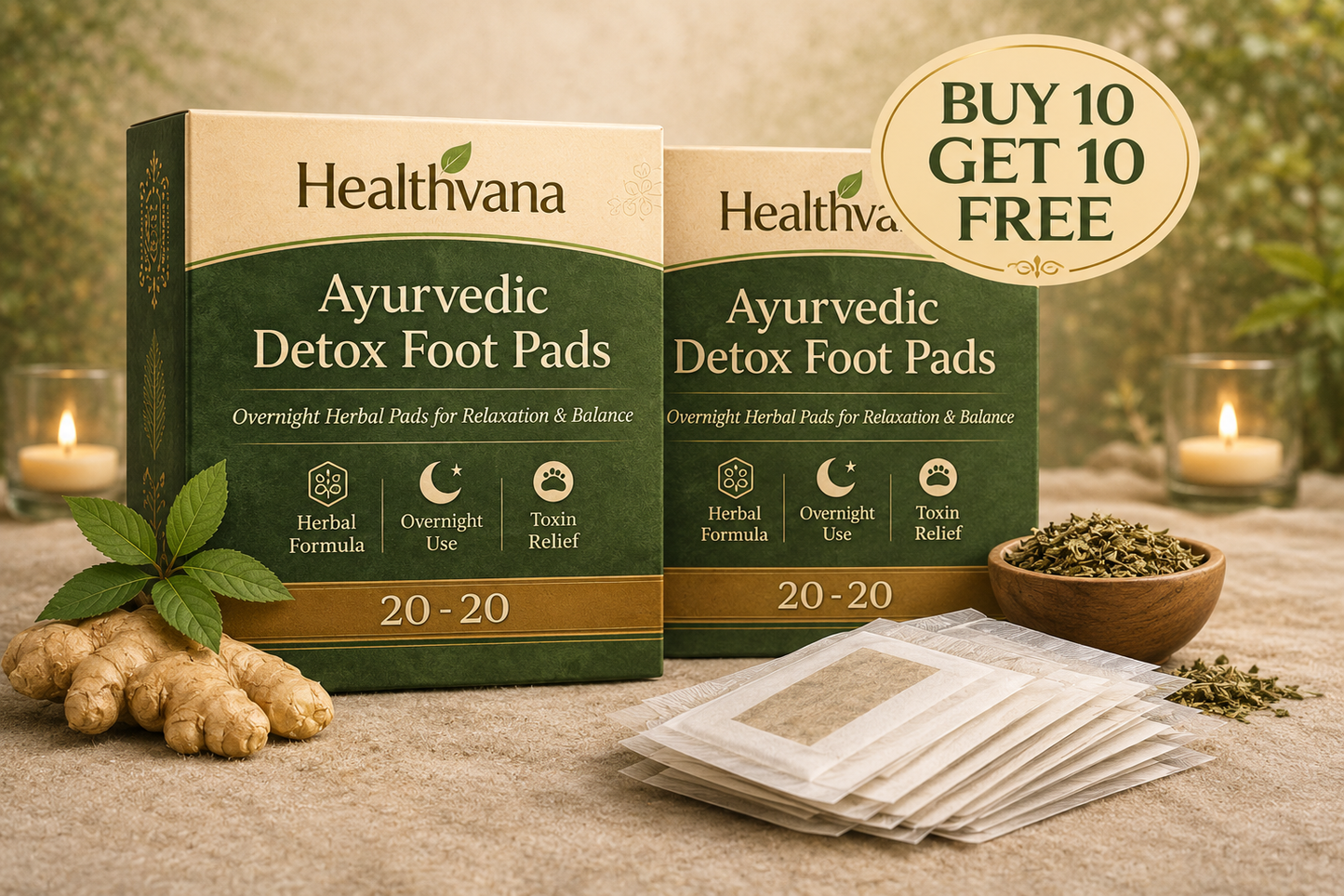 Healthvana  Detox Patches (BUY 10 GET 20 FREE Pack of 30)