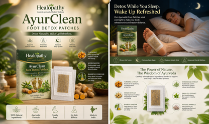 Helopathy Ayurclean foot Detox patches