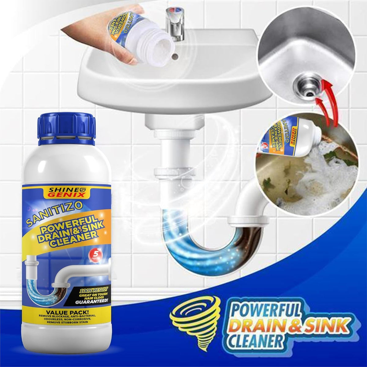 Powerful Sink & Drain Cleaner - Buy 1 Get 1 Free