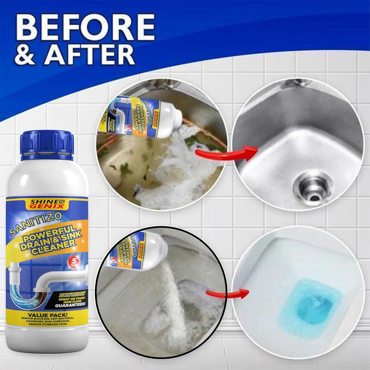 Powerful Sink & Drain Cleaner - Buy 1 Get 1 Free